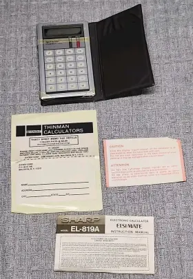 819S SHARP Elsi Mate Calculator Manual