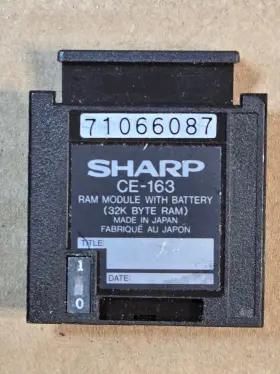 CE-163 SHARP Byte Ram Module Calculator