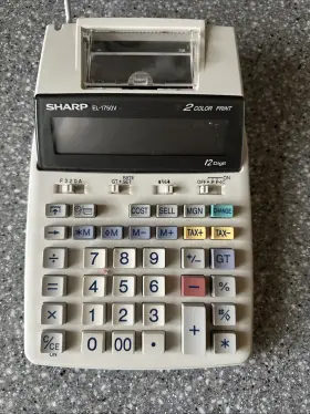 EL-1750V SHARP Printing Calculator Print Function Office