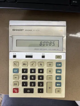 EL-2134 SHARP Elsi Mate Desktop Calculator Batt