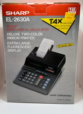 EL-2630A SHARP Calculator Printer Box
