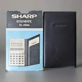 EL-309A SHARP Elsi Mate Calculator Display Box Papers