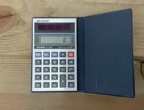 EL-326T SHARP Elsi Mate Solar Cell Calculator Cover Pocket