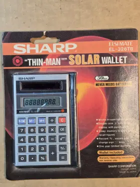 EL-326TB SHARP Solar Wallet Calculator