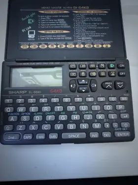 EL-6690 SHARP Memo Master Organizer Calculator Pda