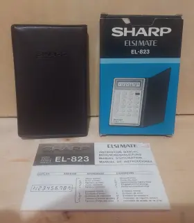EL-823 SHARP Elsi Mate Calculator Box