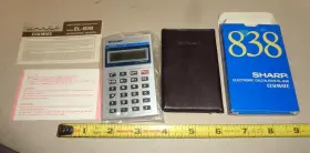 EL-838 SHARP Mini Pocket Calculator Box