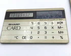 EL-865H SHARP Solar Power Calculators Card Technico #2