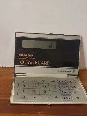 EL-866 SHARP Elsi Mate Card Solar Cell Calculator #2
