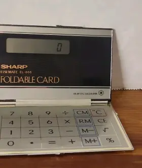 EL-866 SHARP Elsi Mate Card Solar Cell Calculator #3