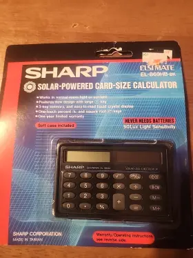 EL-869HB-BK SHARP Nos Solar Calculator Elsi Mate