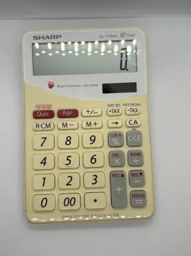 EL-T100A SHARP Brain Exerciser Twin Power Calculator