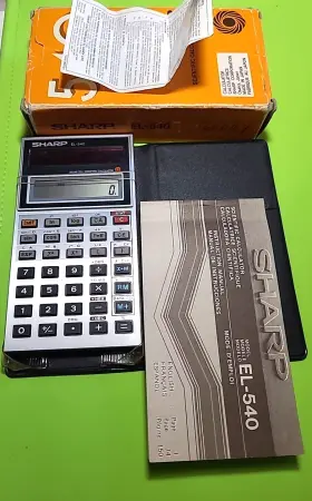 EL540 SHARP Calculator Elsimate Solar Box Manual #3