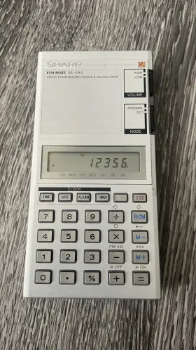 EL604 SHARP Elsi Mate Voice Synthesized Clock Calculator
