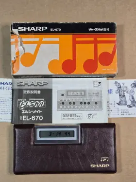 LE-670 SHARP Melody Musical Calculator Box Manual
