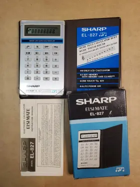LE-827 SHARP Elsi Mate Music Chime Calculator Box