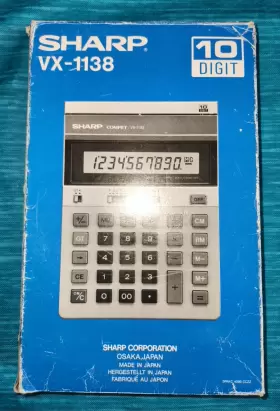 VX-1138A SHARP Calculator Desktop Battery Great