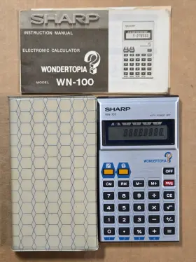 WM-100 SHARP Wondertopia Calculator Manual