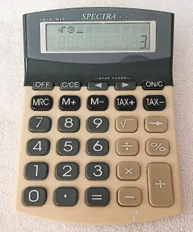 BN-525 SPECTRA Desktop Step Check Calculator Lines Lcd