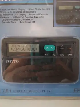 EPB-30 SPECTRA Phonebook Calendar Alarm Clock Calculator #3