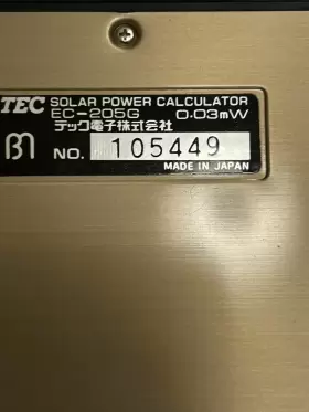 EC-205G SOLAR Power Credit Card Calculator #3