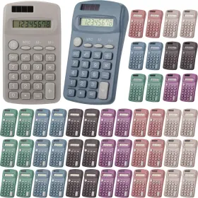 B0CZN84X64 TELLEGLOWW Mini Solar Calculators Classroom Lcd