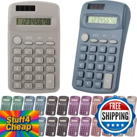 B0CZN88TZH TELLEGLOWW Pack Solar Calculators Classroom Mini