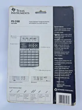 2100 TEXAS INSTRUMENTS Data Bank Scheduler Telephone #2