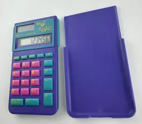 C-0593 TEXAS INSTRUMENTS Calc Solar Power Calculator Neon