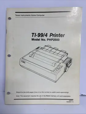 PHP2500 TEXAS INSTRUMENTS Printer Manual Manula