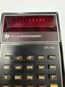 SR-40 TEXAS INSTRUMENTS Calculator Zipper #3