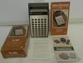 TI-30 TEXAS INSTRUMENTS Slide Rule Calculator Box Manual