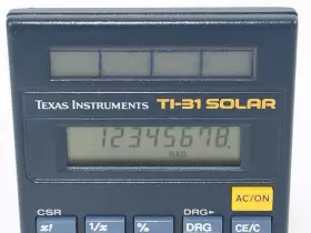 TI-31 TEXAS INSTRUMENTS Solar Scientific Calculator Cover #3