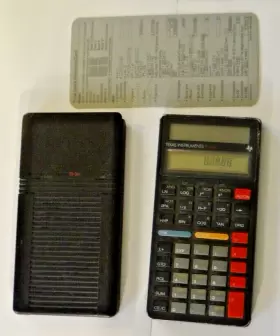 TI-34 TEXAS INSTRUMENTS Solar Scientific Calculator Cover Ex #2