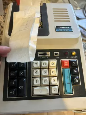 BC-1210P TOSHIBA Calculator Printing Desk Power Cord Video #2