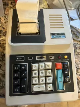BC-1210P TOSHIBA Calculator Printing Desk Power Cord Video