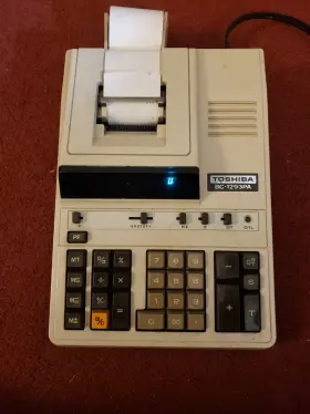 BC-1293PA TOSHIBA Printing Calculator Adding Paper Roll