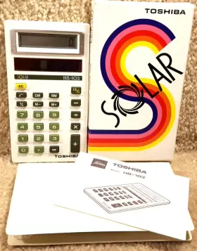 HB-103 TOSHIBA Gently Solar Calculator Box
