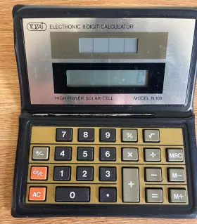 N108 TOZAI Collectible Calculator High Power Solar Cell Lcd
