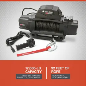 840321727015 ULTRA-TOW Xtp Volt Road Winch Synthetic Rope #2