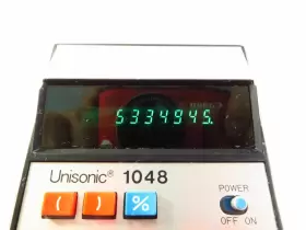 1048-A UNISONIC Handheld Calculator Lcd Display #3
