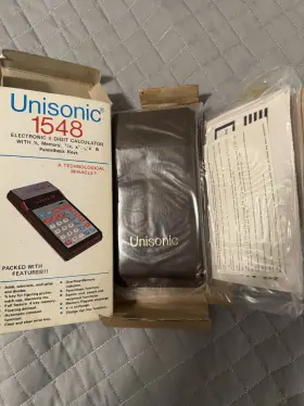 1548 UNISONIC Led Calculator Nos Box Manual