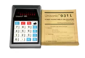 931L UNISONIC Calculator Box Manual Pocket #3