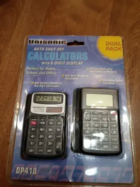 DP410 UNISONIC Auto Shut Calculators Dual Pack