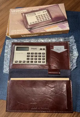 LC-222CK UNISONIC Checkbook Calculator Wallet Nos