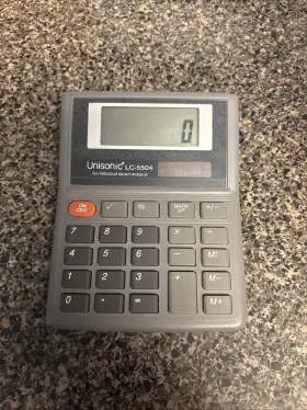 LC-5504 UNISONIC Dual Power Calculator