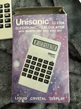 Unisonic Lc270a Electronic Calculator Vintage 1981 Mint Unisonic Lc270a Electronic Calculator Vintage 1981 Mint