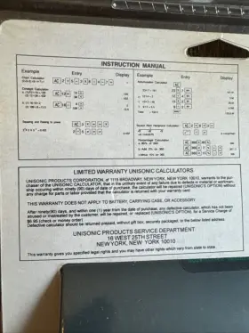 LC2960 UNISONIC Calculator Solar Display #3