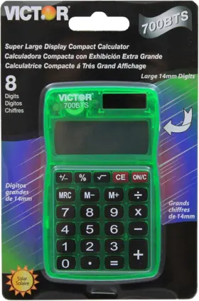 700BTS VICTOR TECHNOLOGY LLC Pocket Calculator Bright Battery