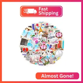 YEAQEE-QEQ2786 YEAQEE Stickers Eiffel Tower Waterproof Par